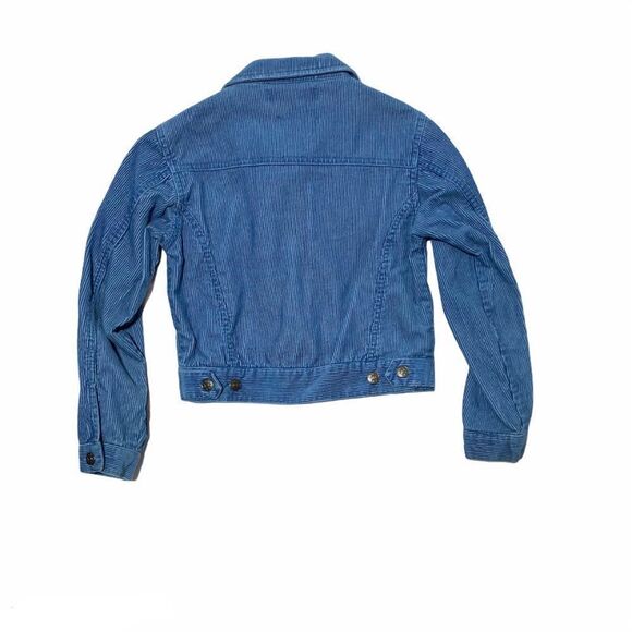 VINTAGE Blue Corduroy Crop Jacket - Picture 5 of 5
